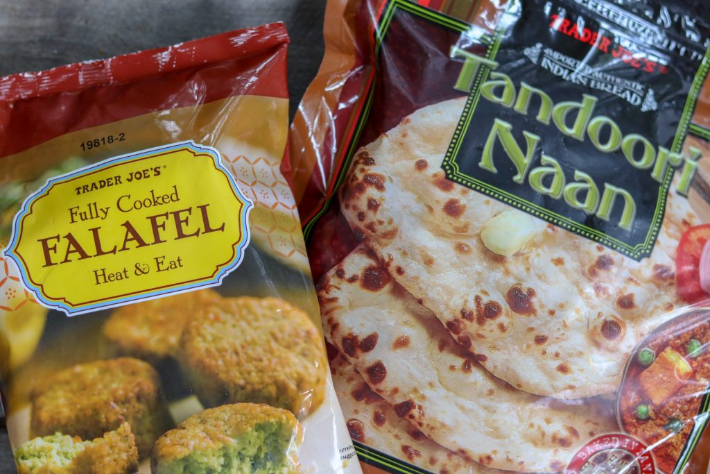 Trader Joe's Falafel and Naan
